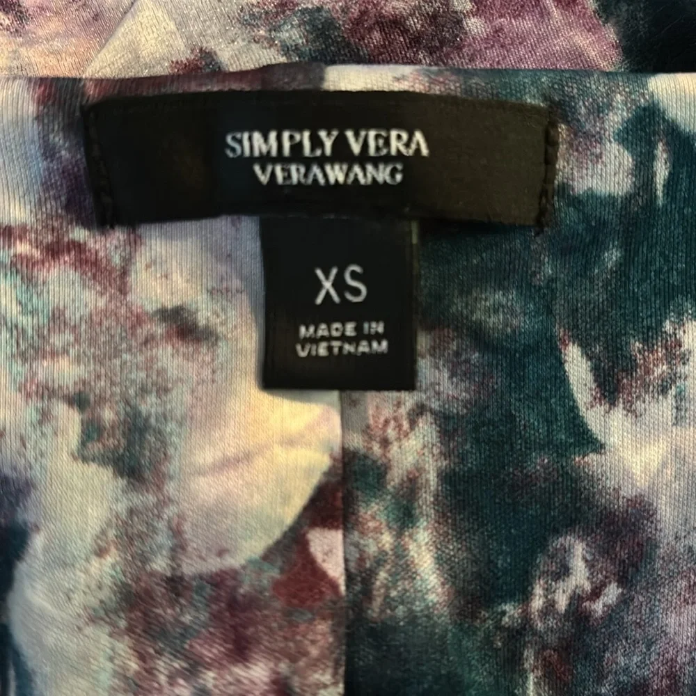 Simply Vera by Vera Wang Women's MulticolorABStract Fit & Flare Dress size XS - Picture 6 of 8